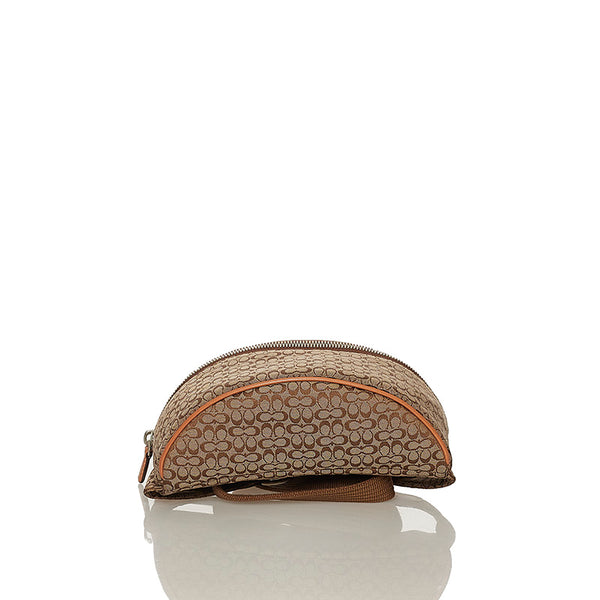 コーチ F05093 ベージュ キャンバス レザー ウエストバッグ レディース COACH 【中古】