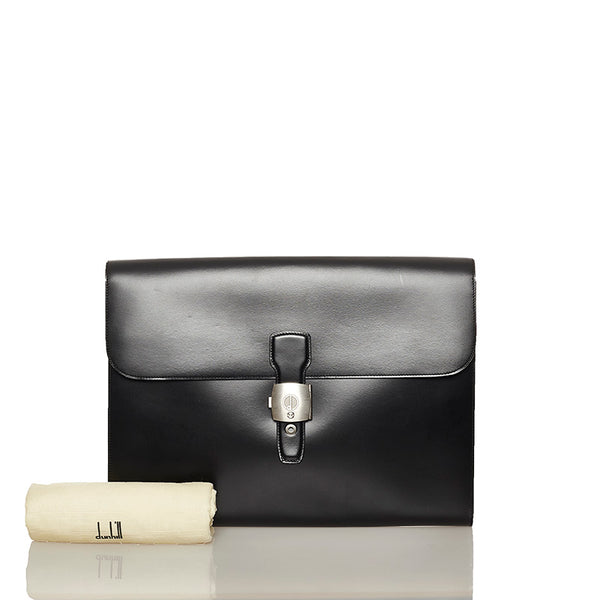 ダンヒル ブラック  レザー ブリーフケース メンズ Dunhill 【中古】
