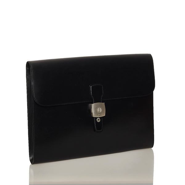 ダンヒル ブラック  レザー ブリーフケース メンズ Dunhill 【中古】