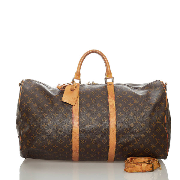 ルイ ヴィトン モノグラム キーポル55 バンドリエール ボストンバッグ M41414 ブラウン PVC レザー メンズ LOUIS VUITTON 【中古】