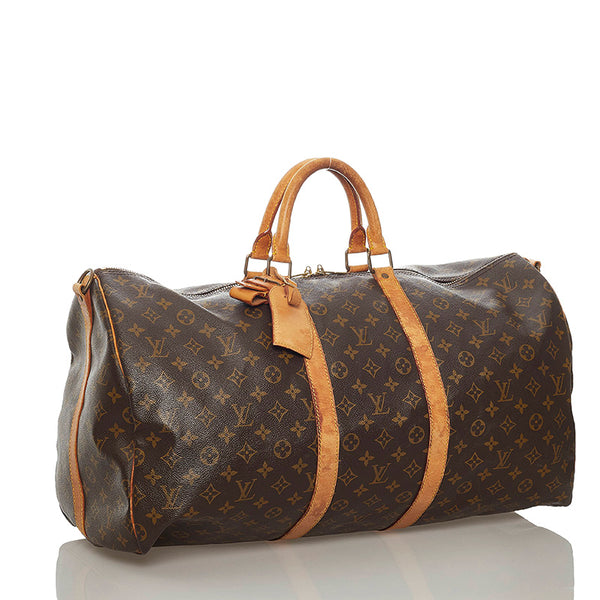 ルイ ヴィトン モノグラム キーポル55 バンドリエール ボストンバッグ M41414 ブラウン PVC レザー メンズ LOUIS VUITTON 【中古】