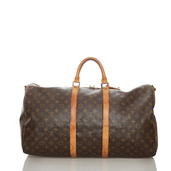 ルイ ヴィトン モノグラム キーポル55 バンドリエール ボストンバッグ M41414 ブラウン PVC レザー メンズ LOUIS VUITTON 【中古】