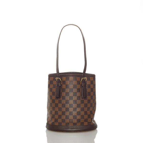 ルイ ヴィトン ダミエエベヌ マレ N42240 ブラウン PVC レザー ハンドバッグ レディース LOUIS VUITTON 【中古】