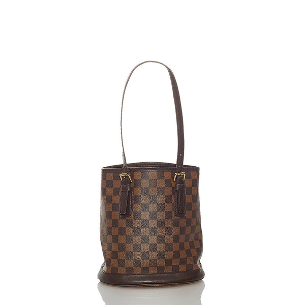 ルイ ヴィトン ダミエエベヌ マレ N42240 ブラウン PVC レザー ハンドバッグ レディース LOUIS VUITTON 【中古】