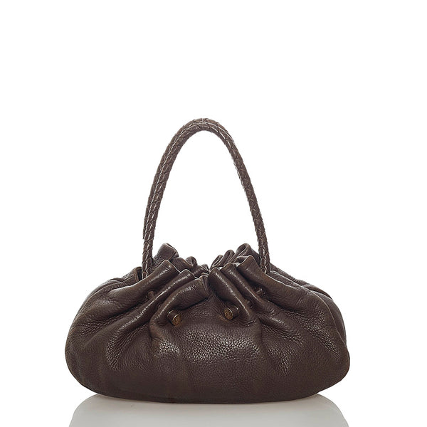 ボッテガヴェネタ ショルダーバッグ ブラウン レザー レディース BOTTEGAVENETA 【中古】