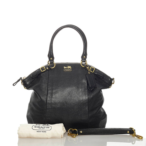 コーチ レザー2Wayトートバッグ　 18641 ブラック レザー トートバック ショルダバッグ 2WAY  レディース COACH 【中古】