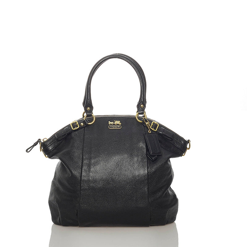 コーチ レザー2Wayトートバッグ　 18641 ブラック レザー トートバック ショルダバッグ 2WAY  レディース COACH 【中古】