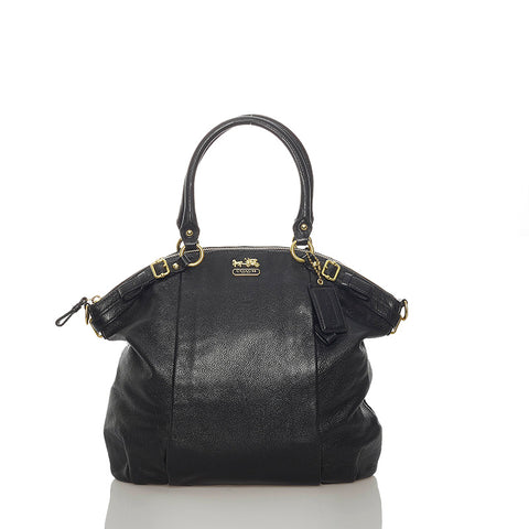 コーチ レザー2Wayトートバッグ　 18641 ブラック レザー トートバック ショルダバッグ 2WAY  レディース COACH 【中古】