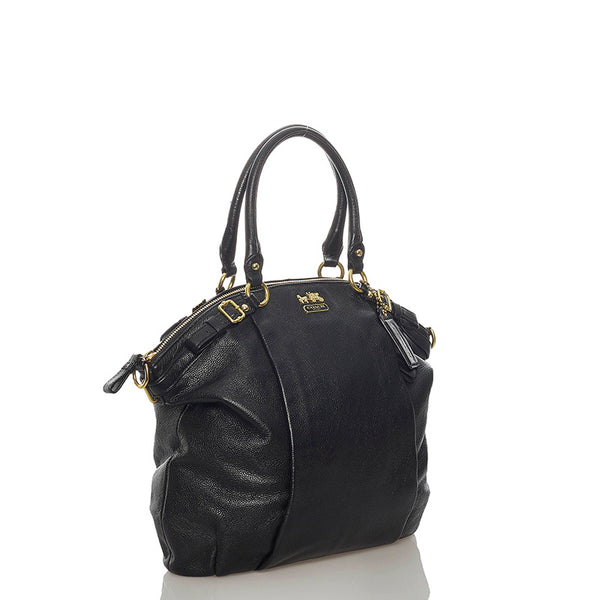 コーチ レザー2Wayトートバッグ　 18641 ブラック レザー トートバック ショルダバッグ 2WAY  レディース COACH 【中古】