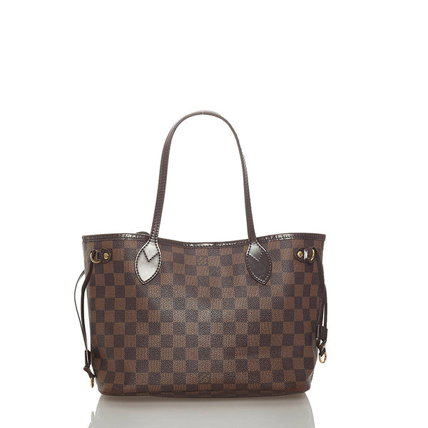 ルイ ヴィトン ダミエ ネヴァーフルPM N41359  ブラウン PVC レザー トートバッグ レディース LOUIS VUITTON 【中古】