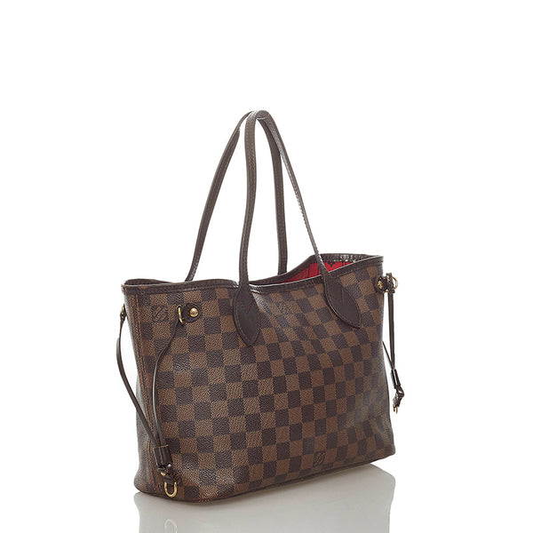 ルイ ヴィトン ダミエ ネヴァーフルPM N41359  ブラウン PVC レザー トートバッグ レディース LOUIS VUITTON 【中古】