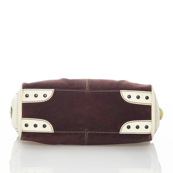 トッズ ワンショルダーバッグ ブラウン ホワイト スウェード レザー レディース TOD’S 【中古】
