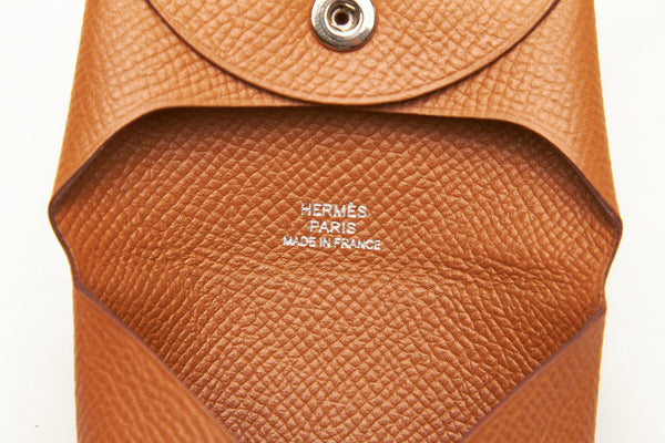 エルメス パスティア ブラウン 茶 ヴォーエプソン コインケース レディース HERMES A刻印（2017年製）刻印 中古
