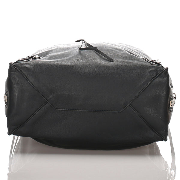 バレンシアガ ザペーパー ブラック レザー トートバッグ ユニセックス BALENCIAGA 中古