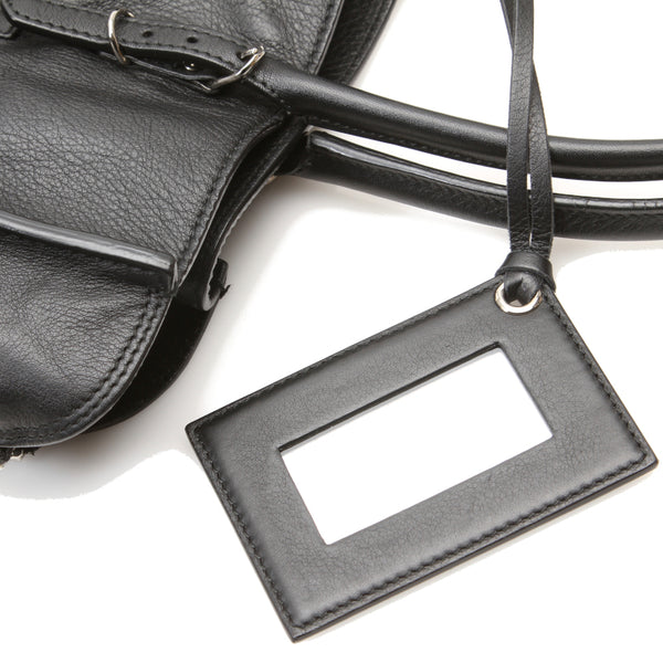 バレンシアガ ザペーパー ブラック レザー トートバッグ ユニセックス BALENCIAGA 中古