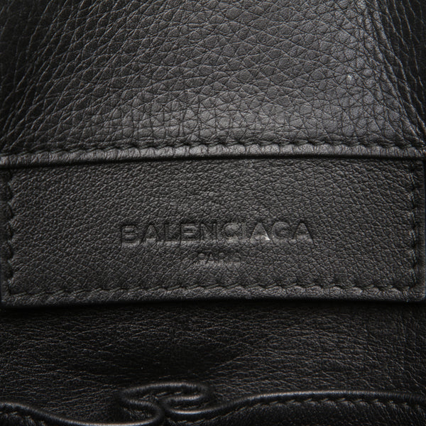 バレンシアガ ザペーパー ブラック レザー トートバッグ ユニセックス BALENCIAGA 中古