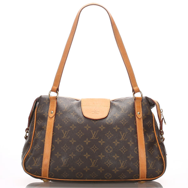 ルイ ヴィトン モノグラム ストレーザPM M51186 ブラウン PVC レザー ボストンバッグ レディース LOUIS VUITTON 中古