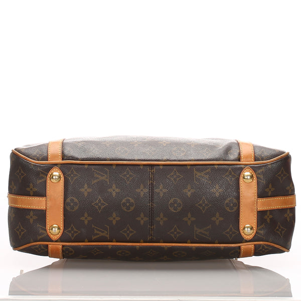 ルイ ヴィトン モノグラム ストレーザPM M51186 ブラウン PVC レザー ボストンバッグ レディース LOUIS VUITTON 中古