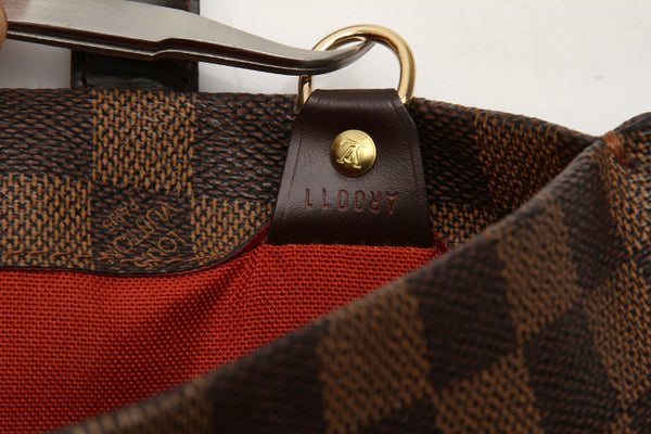 ルイ ヴィトン ダミエ クリフトン N51149 ブラウン PVC レザー トートバッグ レディース LOUIS VUITTON 中古