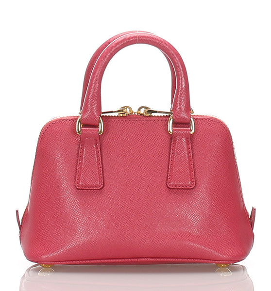 プラダ ピンク サフィアーノ ハンドバッグ ショルダーバッグ 2WAY レディース PRADA 中古