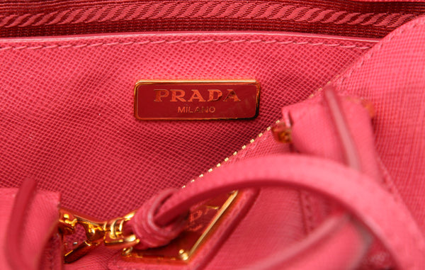 プラダ ピンク サフィアーノ ハンドバッグ ショルダーバッグ 2WAY レディース PRADA 中古