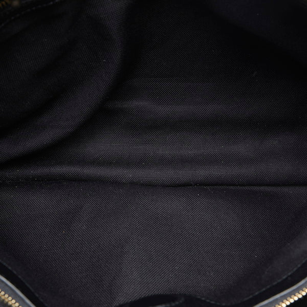 グッチ バンブーショッパー ミディアムトート ハンドバッグ ショルダーバッグ 2WAY 323660 ブラック レザー レディース GUCCI 【中古】