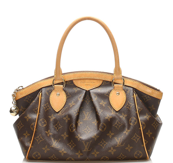 ルイ ヴィトン モノグラム ティボリ M40143 ブラウン PVC レザー ショルダーバッグ レディース LOUIS VUITTON 中古