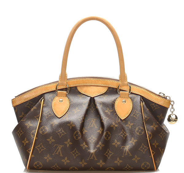 ルイ ヴィトン モノグラム ティボリ M40143 ブラウン PVC レザー ショルダーバッグ レディース LOUIS VUITTON 中古