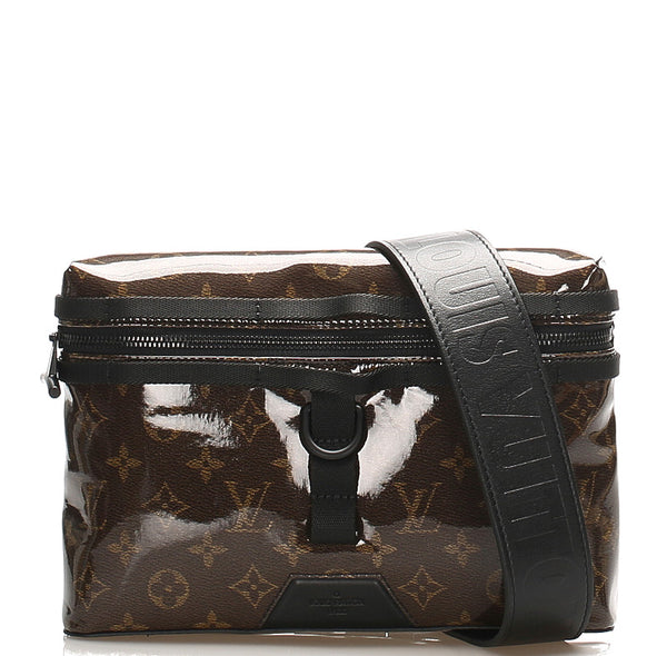 ルイ ヴィトン モノグラム グレーズ メッセンジャーPM M43895 ブラウン PVC レザー メッセンジャーバッグ ユニセックス LOUIS VUITTON 中古