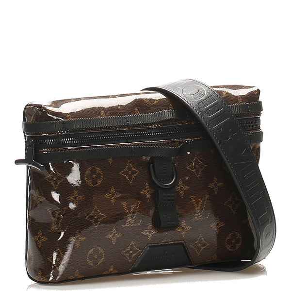 ルイ ヴィトン モノグラム グレーズ メッセンジャーPM M43895 ブラウン PVC レザー メッセンジャーバッグ ユニセックス LOUIS VUITTON 中古