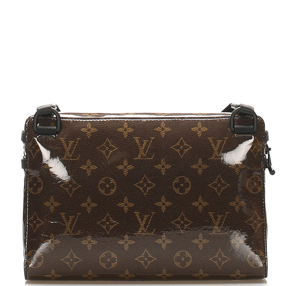 ルイ ヴィトン モノグラム グレーズ メッセンジャーPM M43895 ブラウン PVC レザー メッセンジャーバッグ ユニセックス LOUIS VUITTON 中古