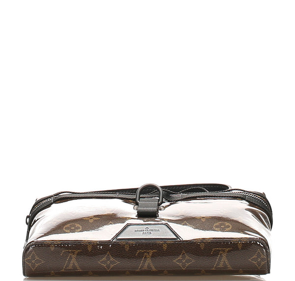 ルイ ヴィトン モノグラム グレーズ メッセンジャーPM M43895 ブラウン PVC レザー メッセンジャーバッグ ユニセックス LOUIS VUITTON 中古