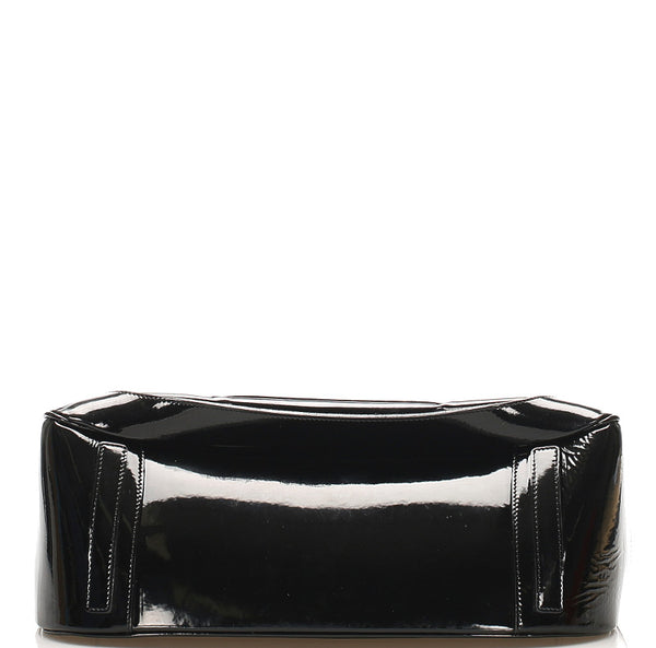 ドルチェアンドガッバーナ ブラック エナメル ハンドバッグ ショルダーバッグ 2WAY レディース DOLCE&GABBANA 中古