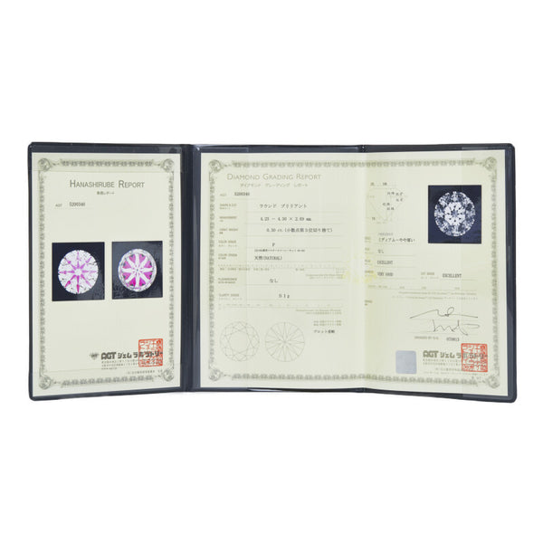 Pt900 プラチナ Pt850 プラチナ ダイヤ0.30ct ネックレス レディース 【中古】