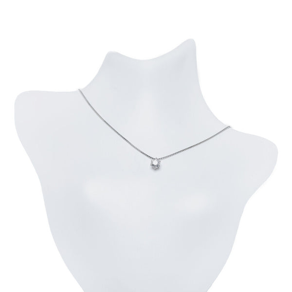 Pt900 プラチナ Pt850 プラチナ ダイヤ0.30ct ネックレス レディース 【中古】