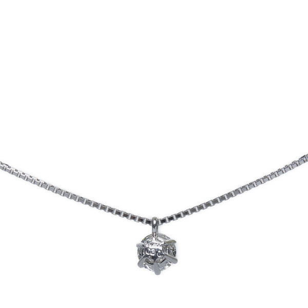 Pt900 プラチナ Pt850 プラチナ ダイヤ0.30ct ネックレス レディース 【中古】