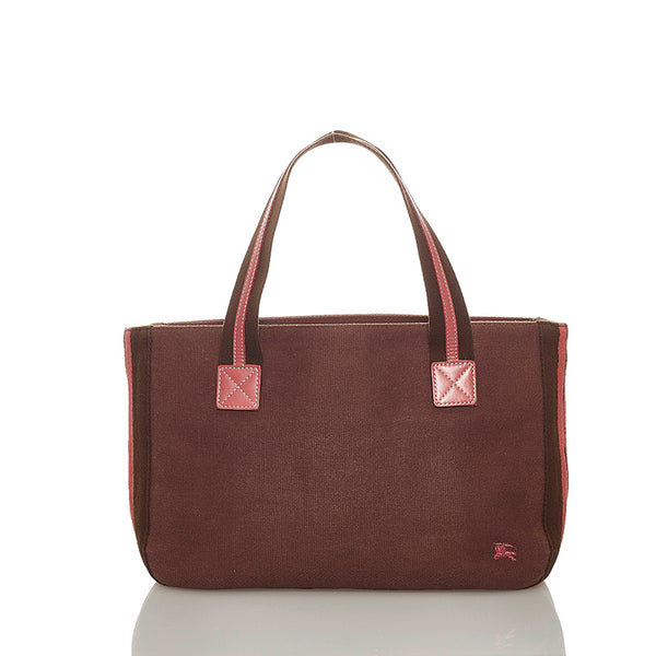 バーバリー ブラウン キャンバス トートバッグ レディース BURBERRY 【中古】