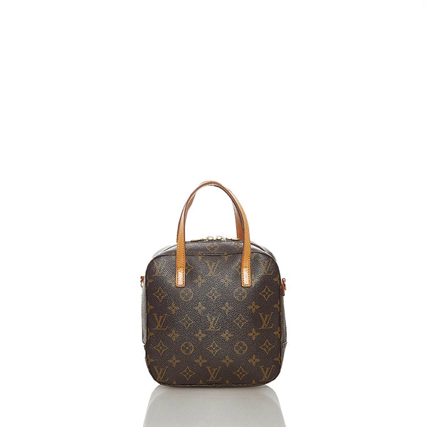 ルイ ヴィトン モノグラム スポンティーニ M47500 ブラウン PVC レザー ハンドバッグ レディース LOUIS VUITTON 【中古】
