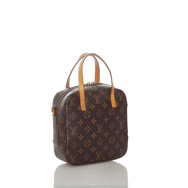 ルイ ヴィトン モノグラム スポンティーニ M47500 ブラウン PVC レザー ハンドバッグ レディース LOUIS VUITTON 【中古】