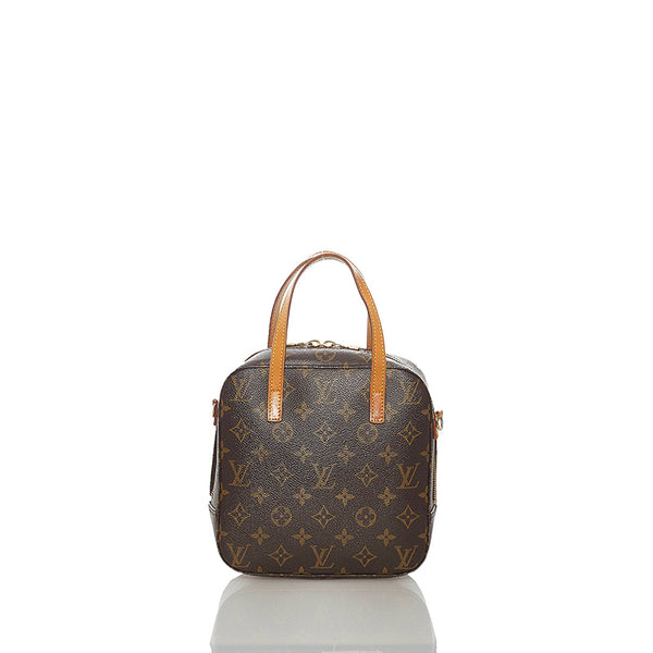 ルイ ヴィトン モノグラム スポンティーニ M47500 ブラウン PVC レザー ハンドバッグ レディース LOUIS VUITTON 【中古】