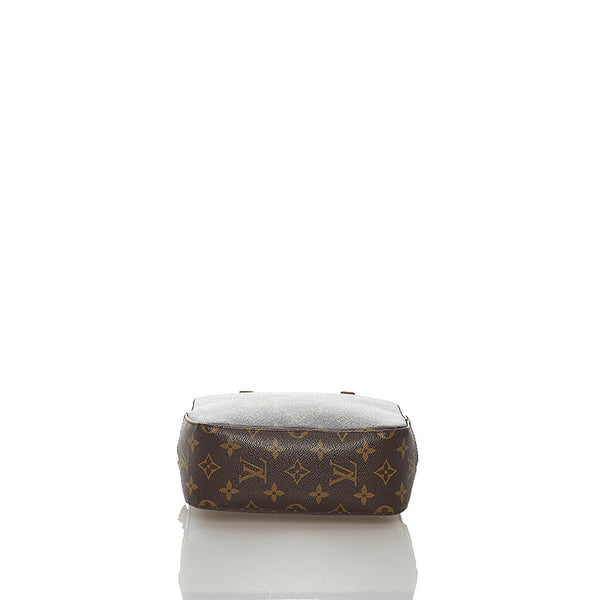 ルイ ヴィトン モノグラム スポンティーニ M47500 ブラウン PVC レザー ハンドバッグ レディース LOUIS VUITTON 【中古】