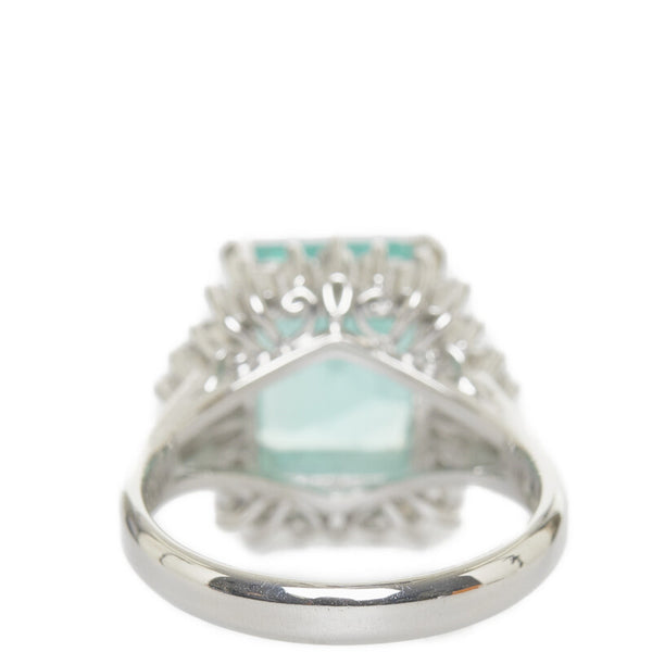 Pt900 プラチナ エメラルド3.52ct ダイヤ0.50ct リング 指輪 レディース 12号 【中古】