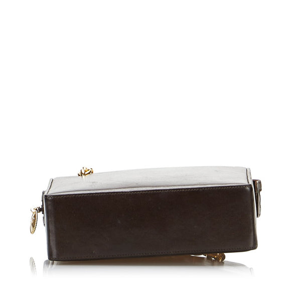 ディオール チェーン ショルダーバッグ ブラウン レザー レディース Dior 【中古】