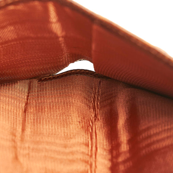 サルヴァトーレフェラガモ ヴァラリボン 二つ折り財布 223053 ブラウン レザー レディース Salvatore Ferragamo 【中古】