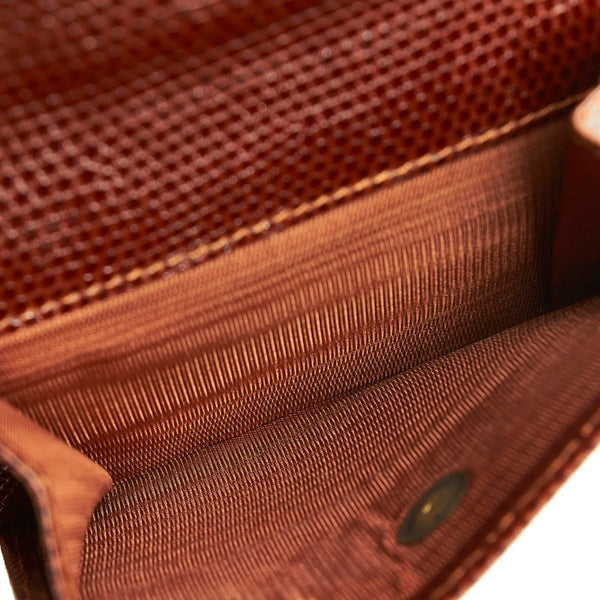 サルヴァトーレフェラガモ ヴァラリボン 二つ折り財布 223053 ブラウン レザー レディース Salvatore Ferragamo 【中古】