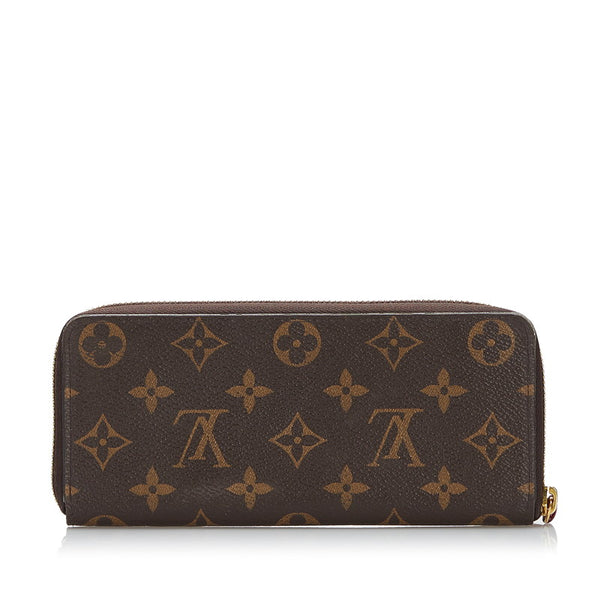 ルイ ヴィトン ポルトフォイユ クレマンス ラウンドファスナー 長財布 M60742 ブラウン フューシャ PVC レザー レディース LOUIS VUITTON 【中古】