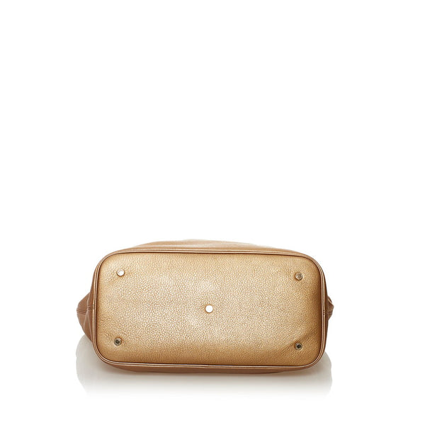 ブルガリ トートバッグ ゴールド レザー レディース BVLGARI 【中古】
