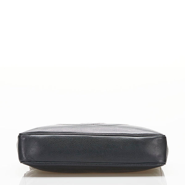 シャネル ココマーク トートバッグ ショルダーバッグ ブラック キャビアスキン レディース CHANEL 【中古】