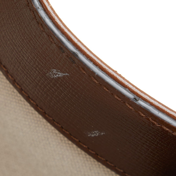 グッチ GGスモール トートバッグ ショルダーバッグ 2WAY 659983 ベージュ ブラウン PVC レザー レディース GUCCI 【中古】