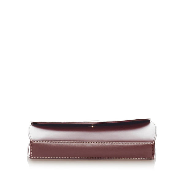 カルティエ マストライン 斜め掛け ショルダーバッグ ボルドー レザー レディース CARTIER 【中古】